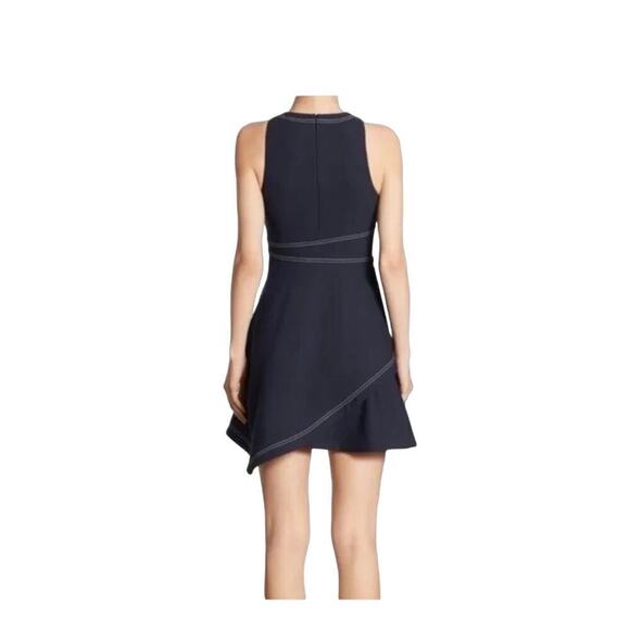 Cinq a Sept Black Lyla Fit and Flare Handkerchief Dress Sz 6 - Picture 2 of 8